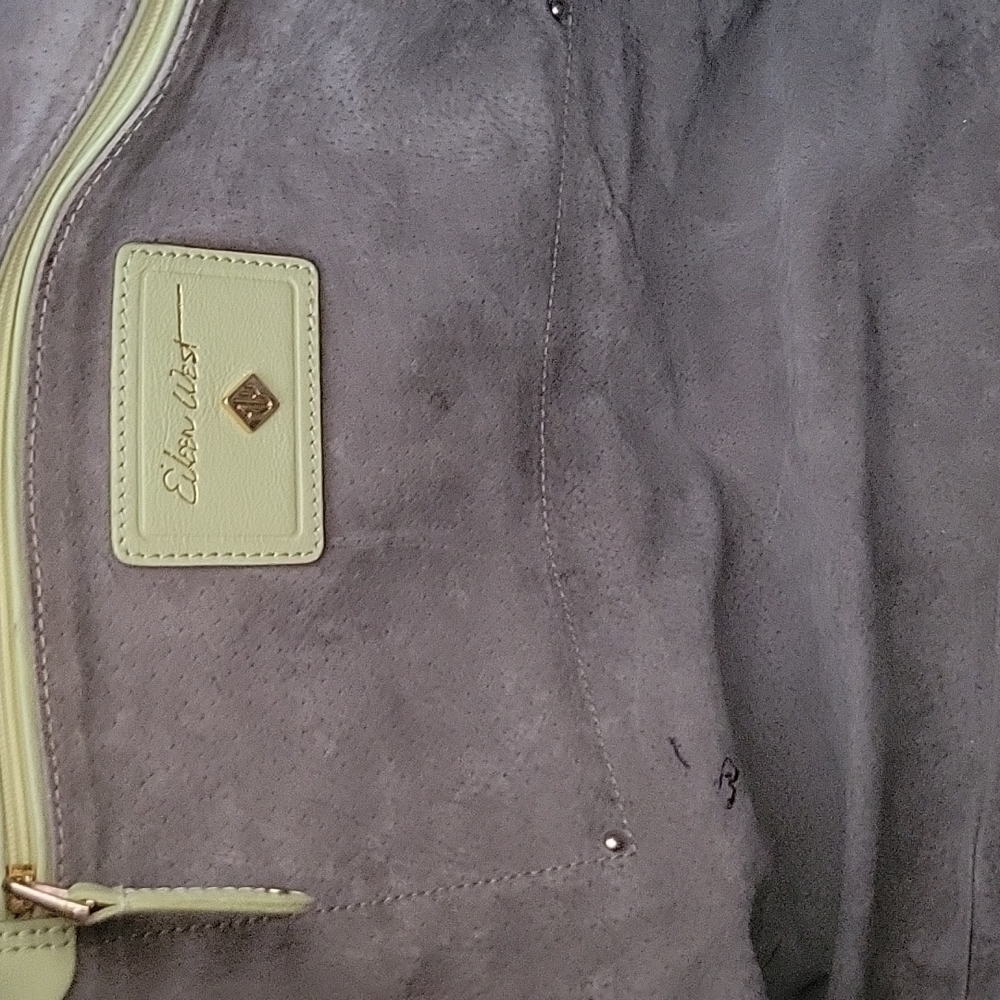 EILEEN WEST Scrumptious Pale Green Leather Large Handbag with Coin purse BEAUTY - Picture 7 of 11